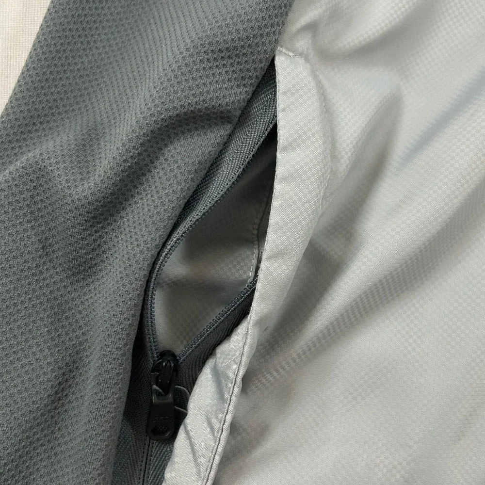 Adidas Vest Mens XL Gray‎ 1/4 Zip Golf Pullover Windbreaker Sleeveless Vented